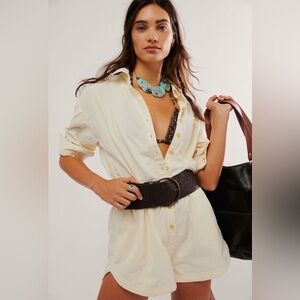 Free People Oxford Romper Size Medium